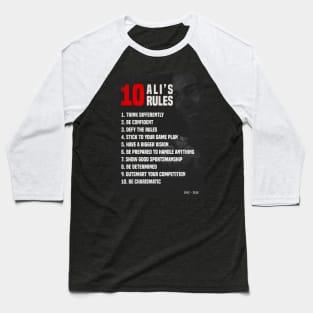 10 Ali's rules Baseball T-Shirt